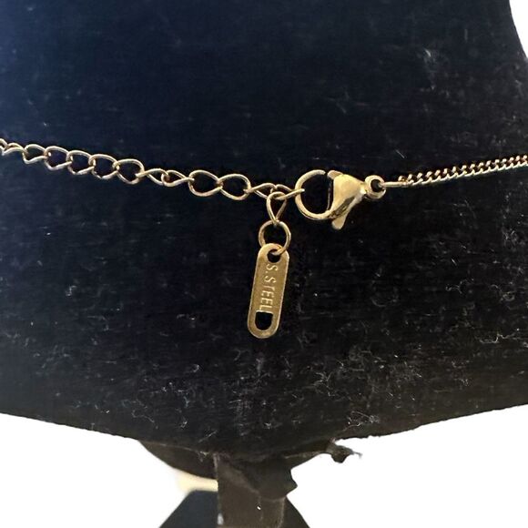 Gold over stainless steel  Bear Pendant Necklace - Picture 3 of 3